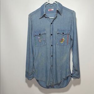 Vintage Levi's Blue Button Down Shirt Classic Style